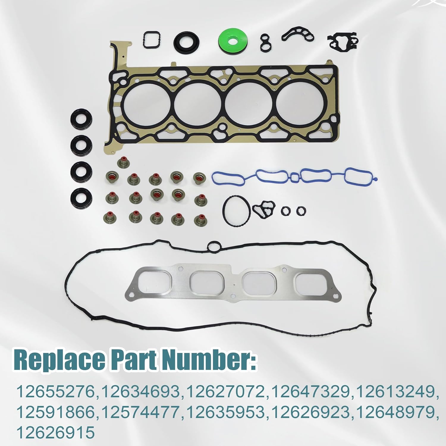 GXARTS Engine Cylinder Head Gasket Set Compatible with Buick Cadillac Chevrolet GMC 2.5L L4 ATS CTS Malibu 2.0L L4 DOHC Turbocharged LTG 2013 2014 2015 2016 2017 12655276 12634693 12627072 12647329