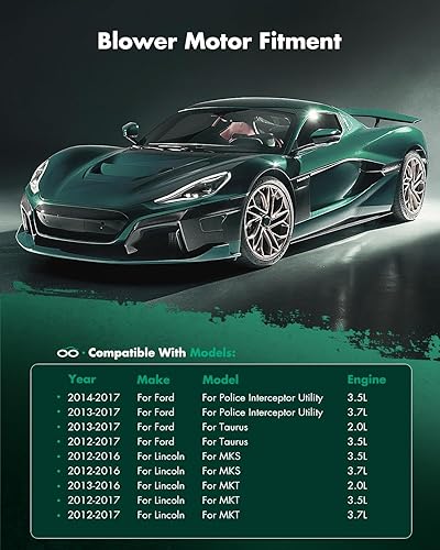 Miniatura 6 de SCITOO Motor de soplador de calentador de plástico ABS con ventilador, motores de sopladores HVAC 700274 apto para Ford 2012-2017 para Explorer,