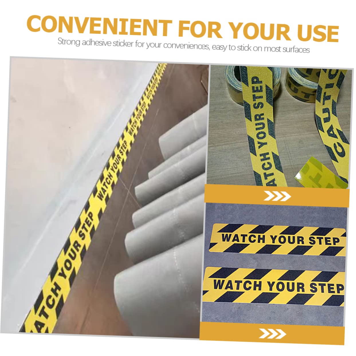 2pcs Wet Floor Caution Decals - Adhesive Stickers for Stairs and Walkways and Strong Adhesive Non-Breaking for Slippery
