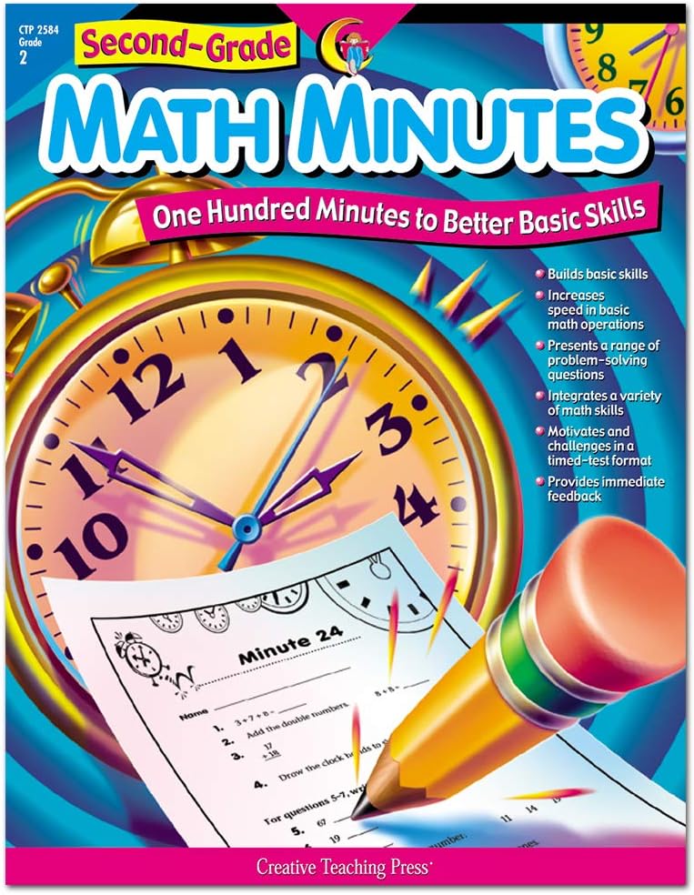 Creative Teaching Press Math Minutes, Grade 2 (One Hundred Minutes to Better Basic Skills)