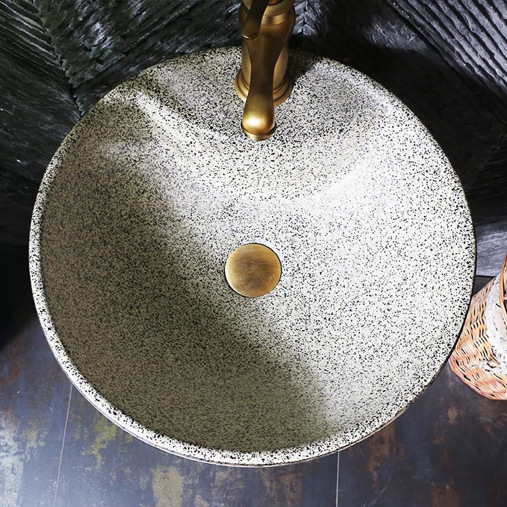Lavandino Per Lavanderia Lavabi in ceramica for bagno Lavandino artistico vintage Lavabo verticale con piedistallo lavabo in un unico pezzo Piedistallo combinato Lavabi Da Esterno Freestanding