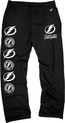 Tampa Bay Lightning NHL Officially Licensed Sweatpants Black, X-Large