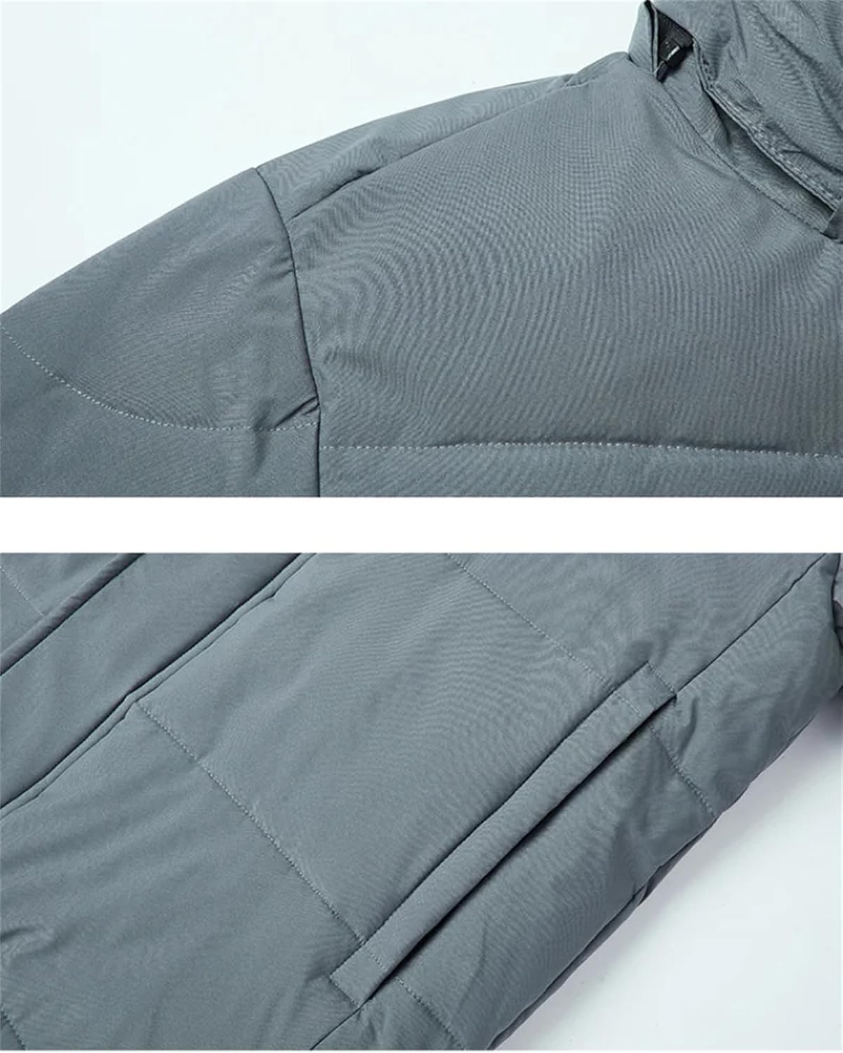 Men's Hooded Thickening Puffer Jacket Winter Duck Down Coat Thicken Quilted Jacket