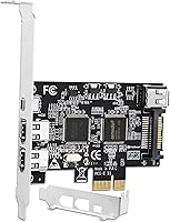 Vista 1 de Tarjeta de expansión PCIE Firewire 400 1394A de 4 puertos, Texas Instruments TI TSB43AB23, Plug and Play en PC de escritorio Windows y MAC, 3