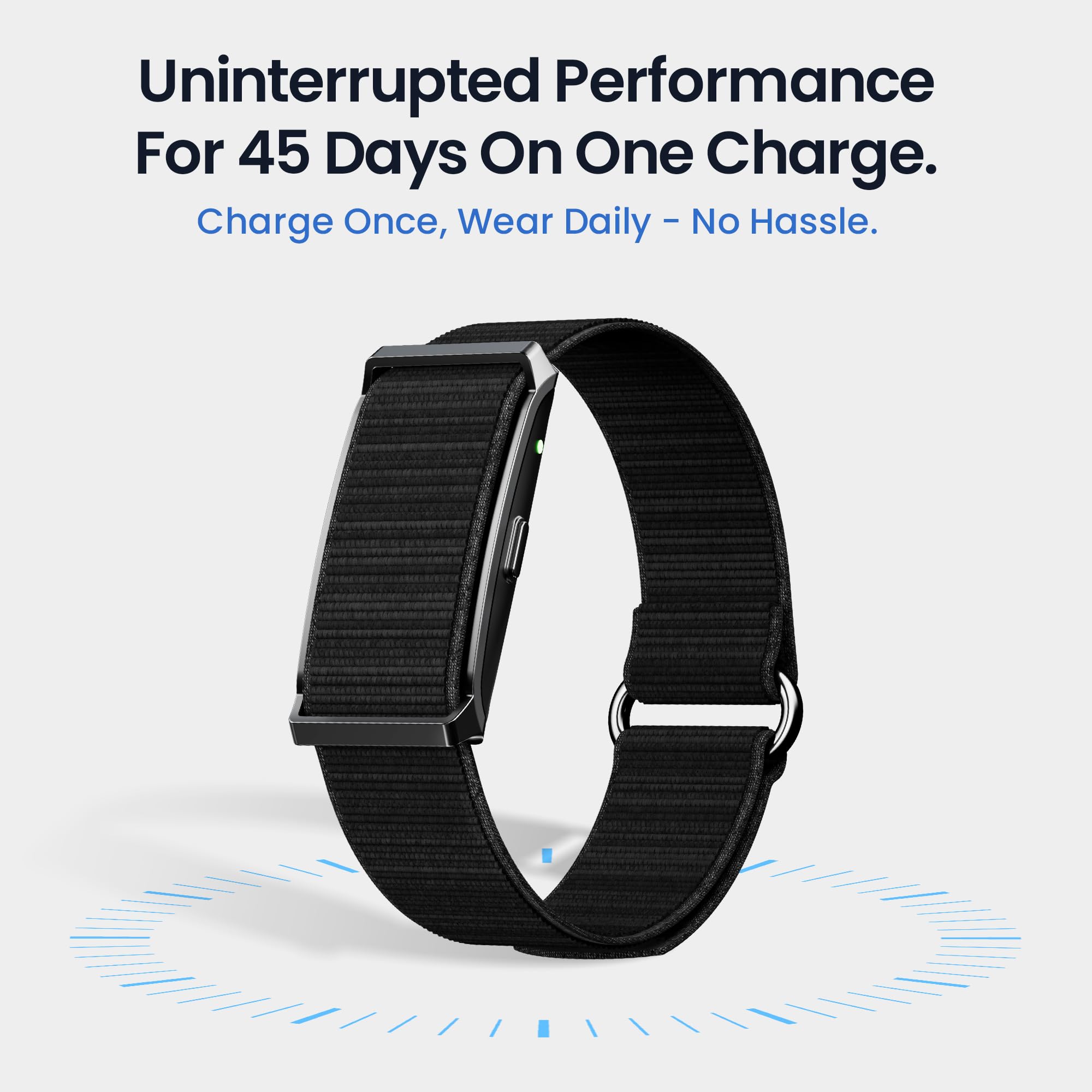 Pebble Newly Launched Qore Fitness Band with 45 Days Battery Life | 100+ Sports Modes | Advanced Health Tracking | HR & SpO2| Stress| Sleep | OneKey Measurement | Smart Notifications - Black 1
