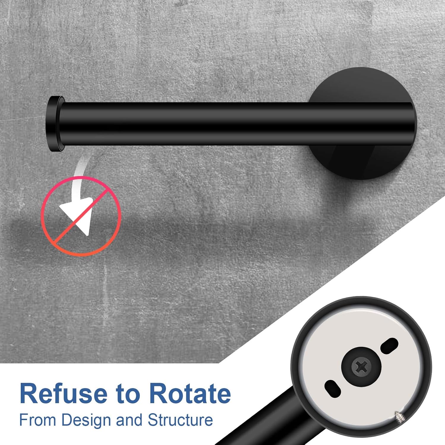 Kulemax Toilet Paper Holder, Hold Mega Rolls，Matte Black Toilet Paper Roll Holders with Premium Stainless Steel, Wall Mount Tissue Holder Dispenser for Bathroom : Tools & Home Improvement