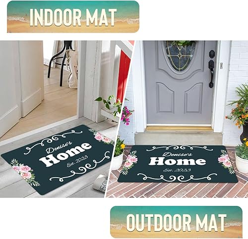Miniatura 4 de Tapetes personalizados para puertas de exteriores, tapetes personalizados para puerta, tapete de entrada para piso, alfombra de goma antideslizante