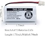 BT162342 BT262342 Battery Compatible with for BT183342 BT283342 BT166342 BT266342 VTech CS6114 CS6419 CS6719 at&T EL52300 CL80111 Cordless Phone (Pack of 2)