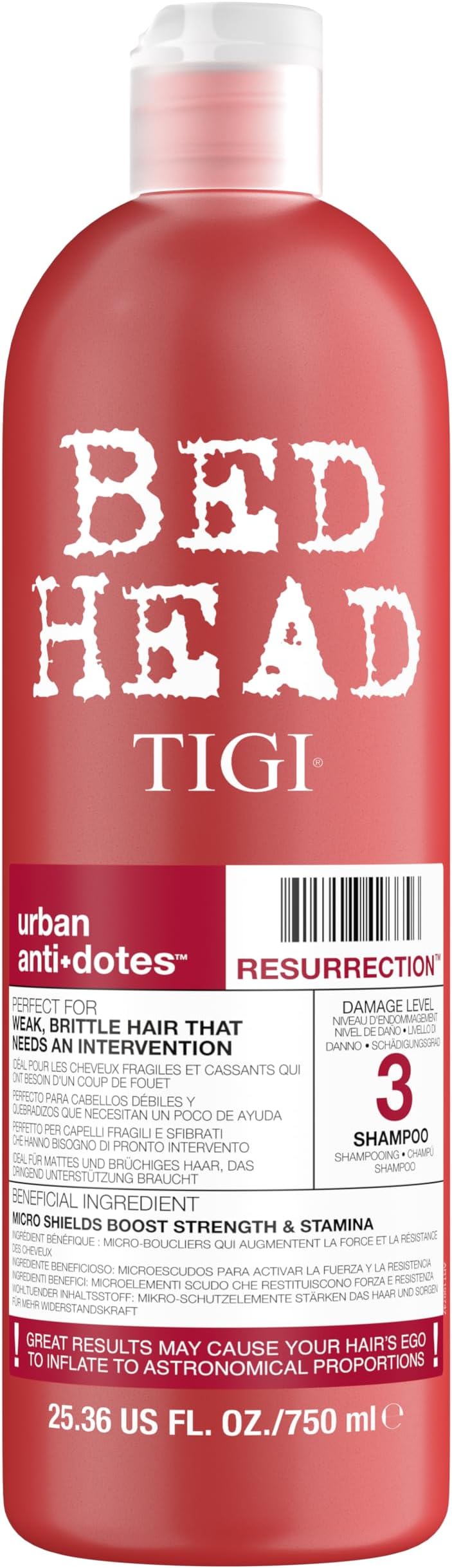 Bed Head Tigi Urban Anti+dotes Resurrection Shampoo Damage Level 3,25.36 Ounce