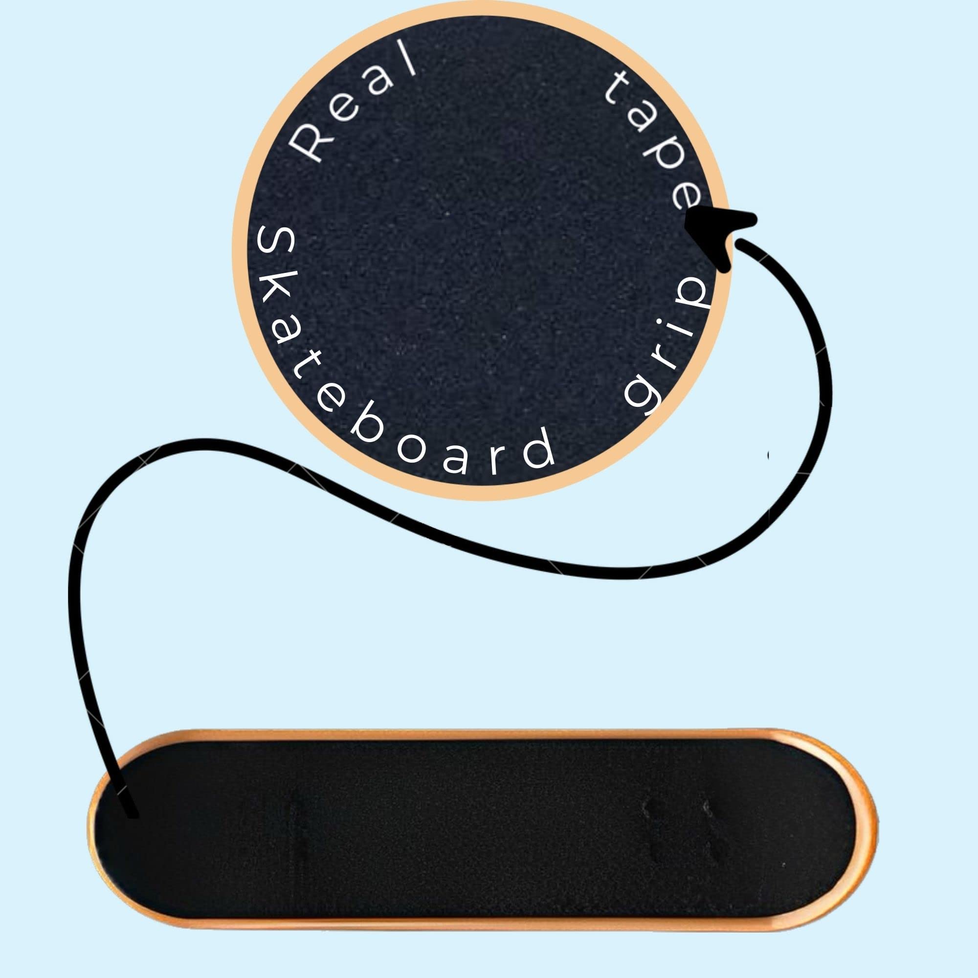 CLA6 Fingerboard Kit | Complimentary Tools, Extra Wheels, Screws and eBook | Durable ABS Deck for Rough Use | Safe Sandpaper Grip Tape | Lightweight Non-Bearing Wheels | - Image 3 thumbnail