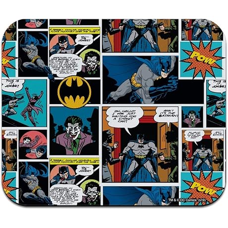 [Batman Comic Pattern] Low Profile Gaming Mouse Pad