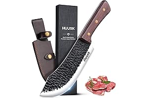 Huusk Hand Forged Meat Cleaver Knife for Expert Butchers