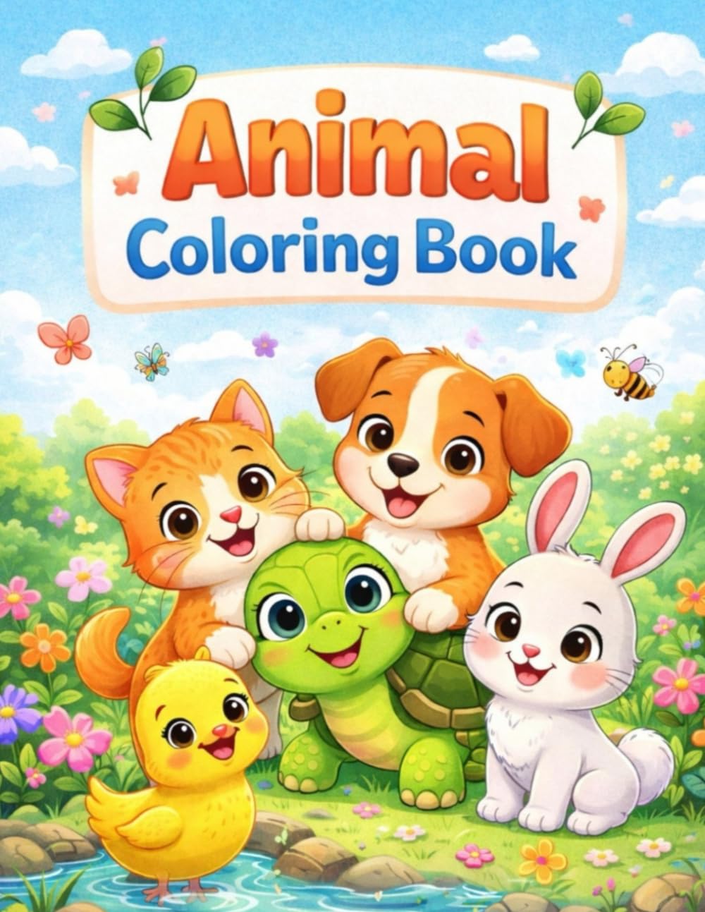 ANIMAL COLORING BOOK: Fun and Cute Animals for Kids