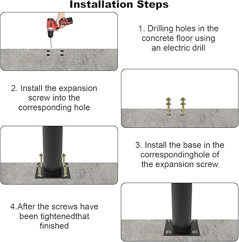 Miniatura 6 de Vzyhik Poste de luz de calle de 13 pies de alto, poste de lámpara de calle para luces al aire libre, poste de luz solar de calle accesorio para