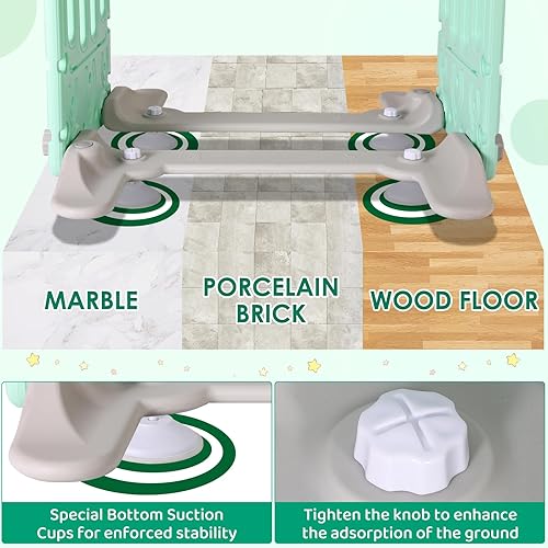 Miniatura 7 de Arlopu Tobogán de columpio para niños, escalador de tobogán 6 en 1 para niños pequeños, con bola y aro, espacio de almacenamiento, base reforzada