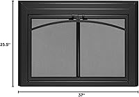 Vista 11 de UniFlame - Gerri - Puertas de chimenea estilo gabinete con vidrio templado ahumado