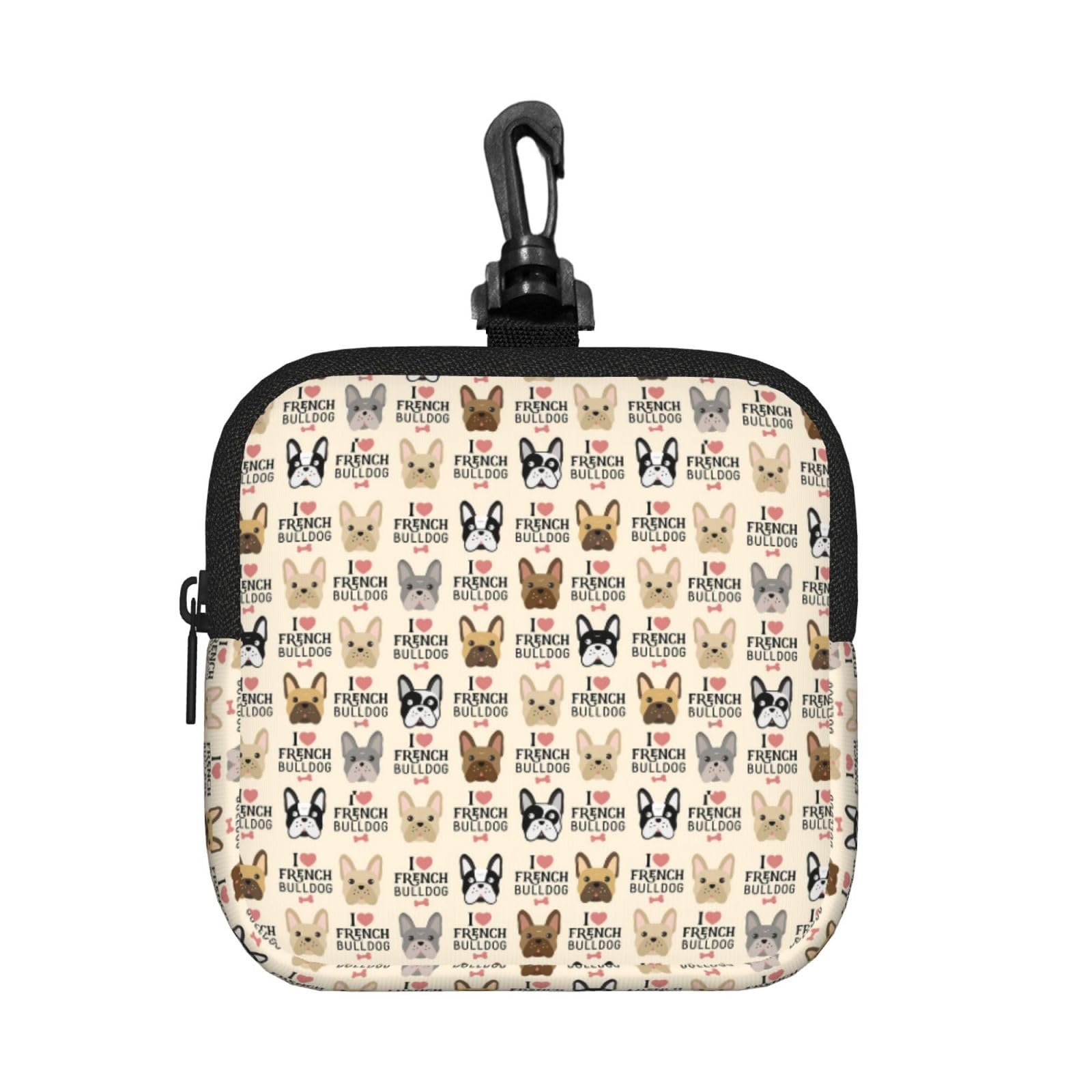 Dog Print Square Storage Bag Travel Toiletry Cosmetic Organizer Pouch Lightweight Reusable