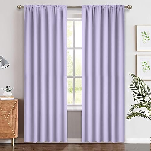 Yakamok - Cortinas opacas con aislamiento térmico y hueco para la barra, dos paneles de cortinas para oscurecer la habitación