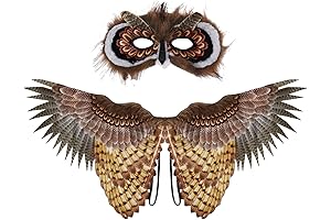 Owl Wings Mask Costume Set Bird Wing Eagle Hawk Costumes Halloween Party Props