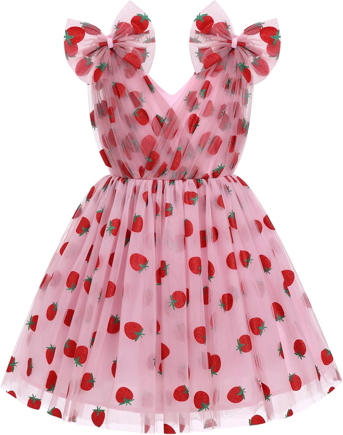 IMEKIS Toddler Kids Girls Butterfly Dress Sparkle Sequins Tulle Wedding Formal Birthday Dresses 2-10T