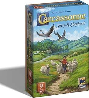 Hans Im Gluck Carcassonne Sheep & Shepherds Board Game Expansion - Add Sheep, Shepherds, Wolves & Vineyards to The Countryside, Family Fun for Kids & Adults, Ages 8+, 2-5 Players, 45 Minute Playtime