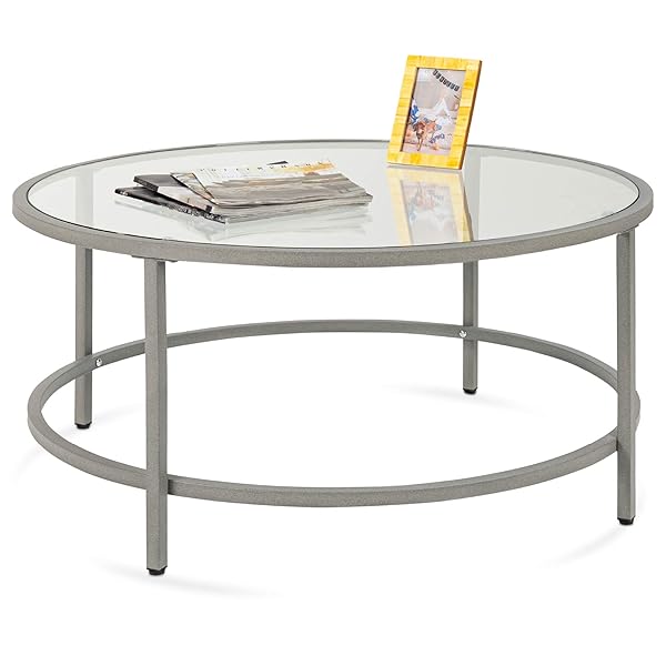 Sleek Glass Coffee Table Ideas That Open Up Your Living Room 26 Round Grey Glass Accent Table