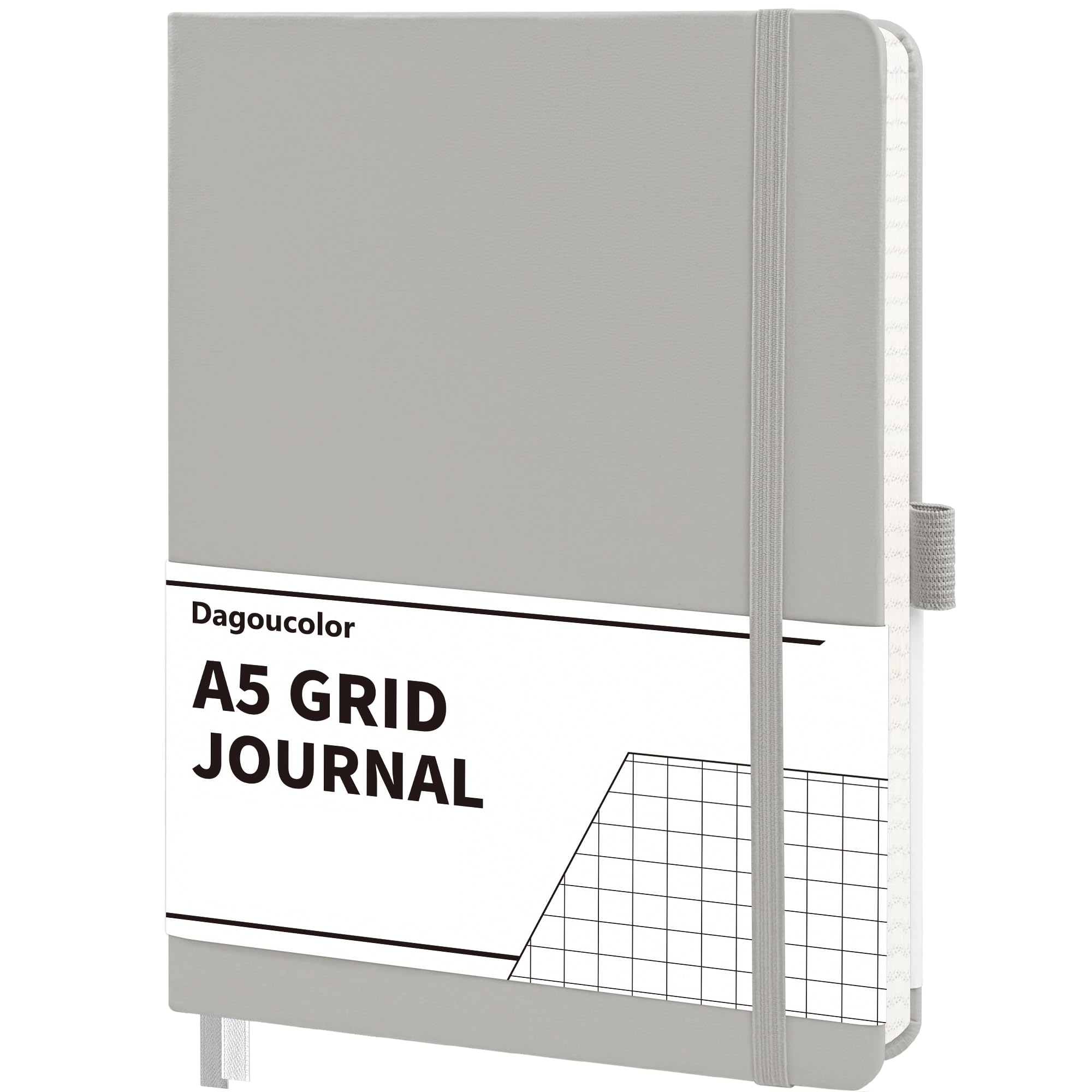 DagouColor Notebook A5, 90 Sheet, 120GSM - Grey, Grid