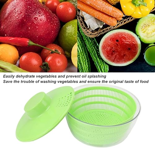 Miniatura 4 de Topyond Escurridor eléctrico de doble capa, lavado de vegetales, máquina escurridor de verduras para una preparación eficiente de alimentos,