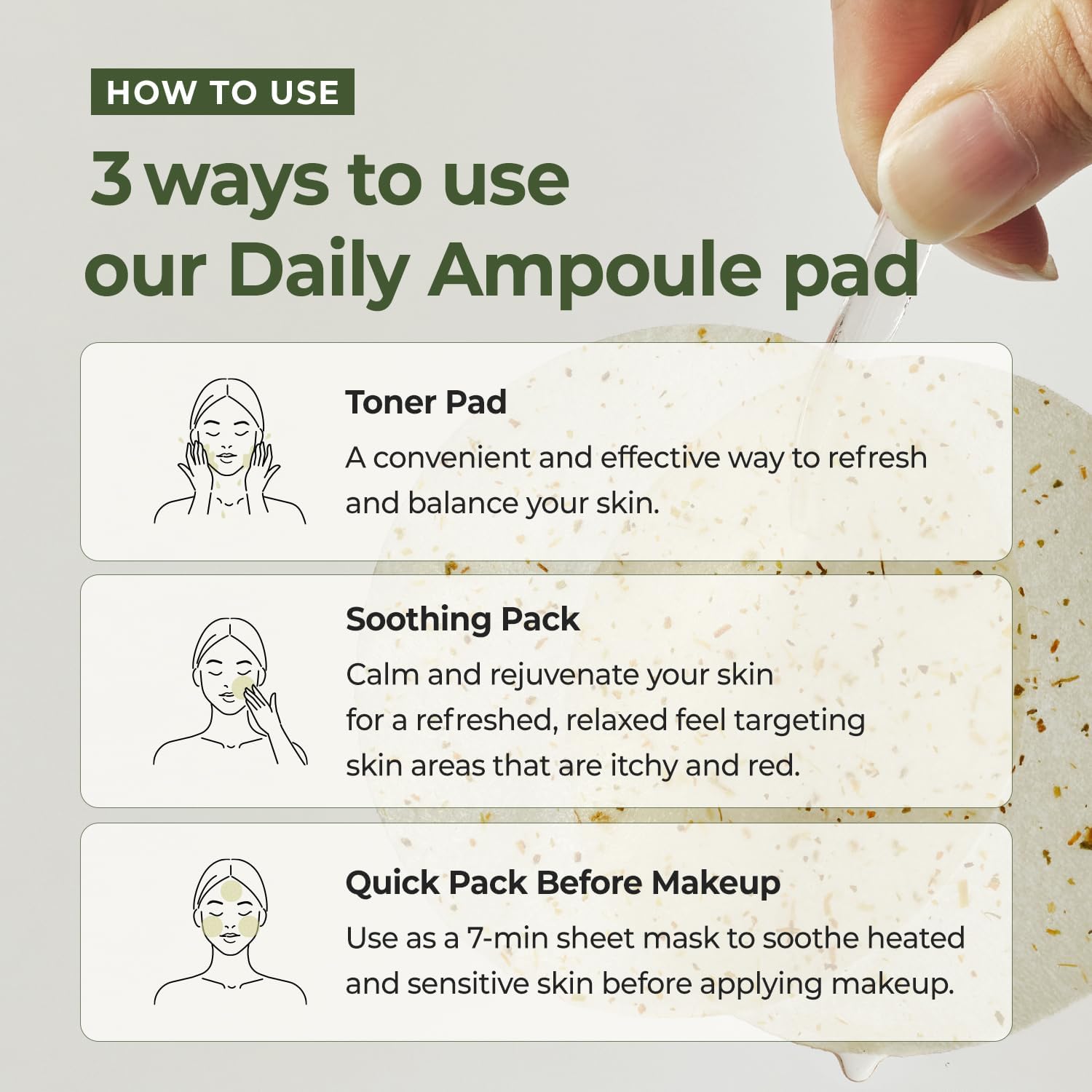 Rbfy. Daily Ampoule Pad (100 Pads) – Korean Vegan Toner Pads for Soothing, Calming & Deep Hydration | for Dry, Stressed, and Sensitive Skin | Centella Asiatica & Panthenol | Korean Skincare - Image 7