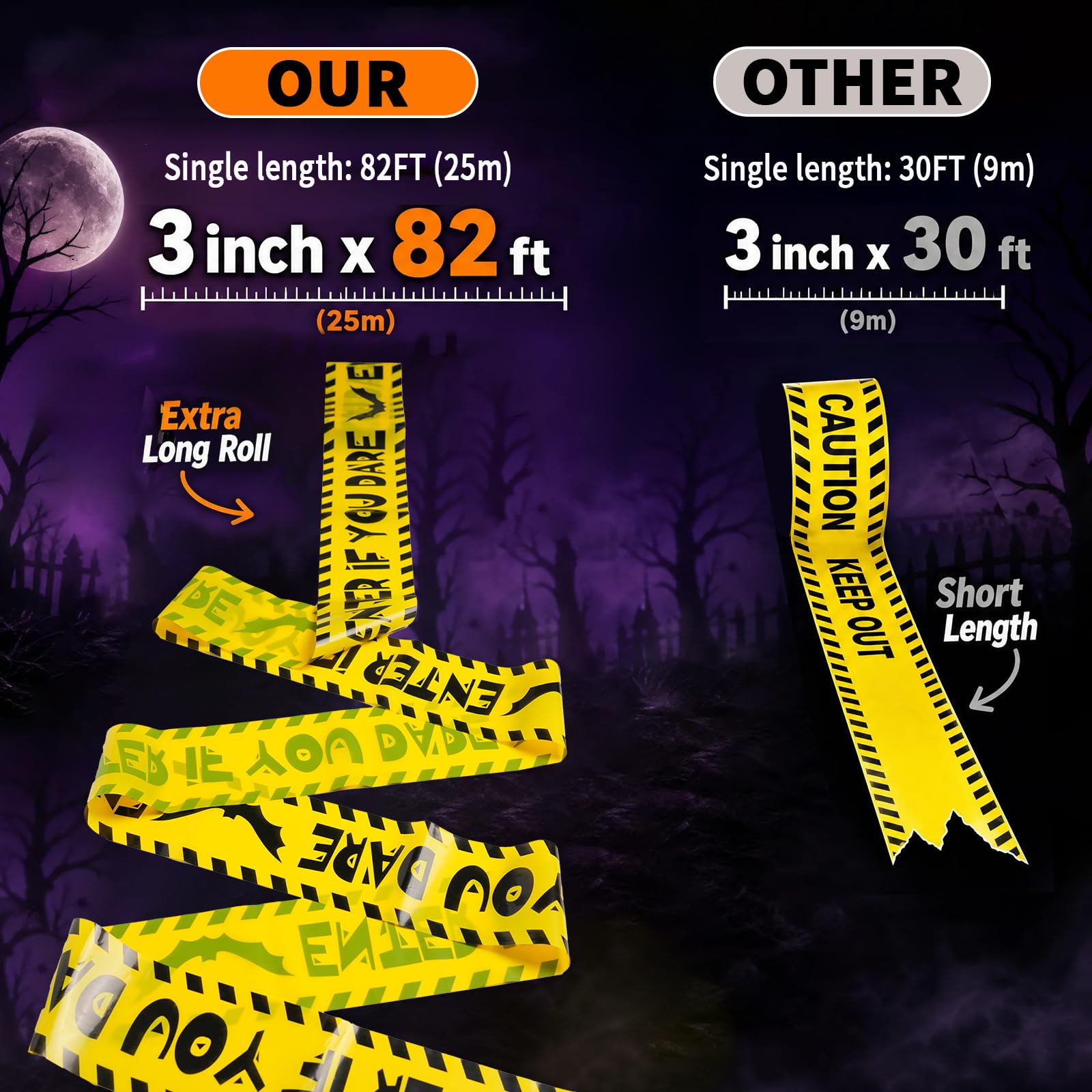 Halloween Caution Tape - Spooky Decorations -2
