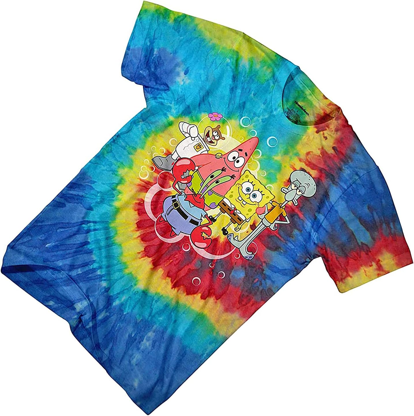 SpongeBob SquarePants Boys Shirt - Spongebob Tee - Classic Spongebob Tie Die T-Shirt