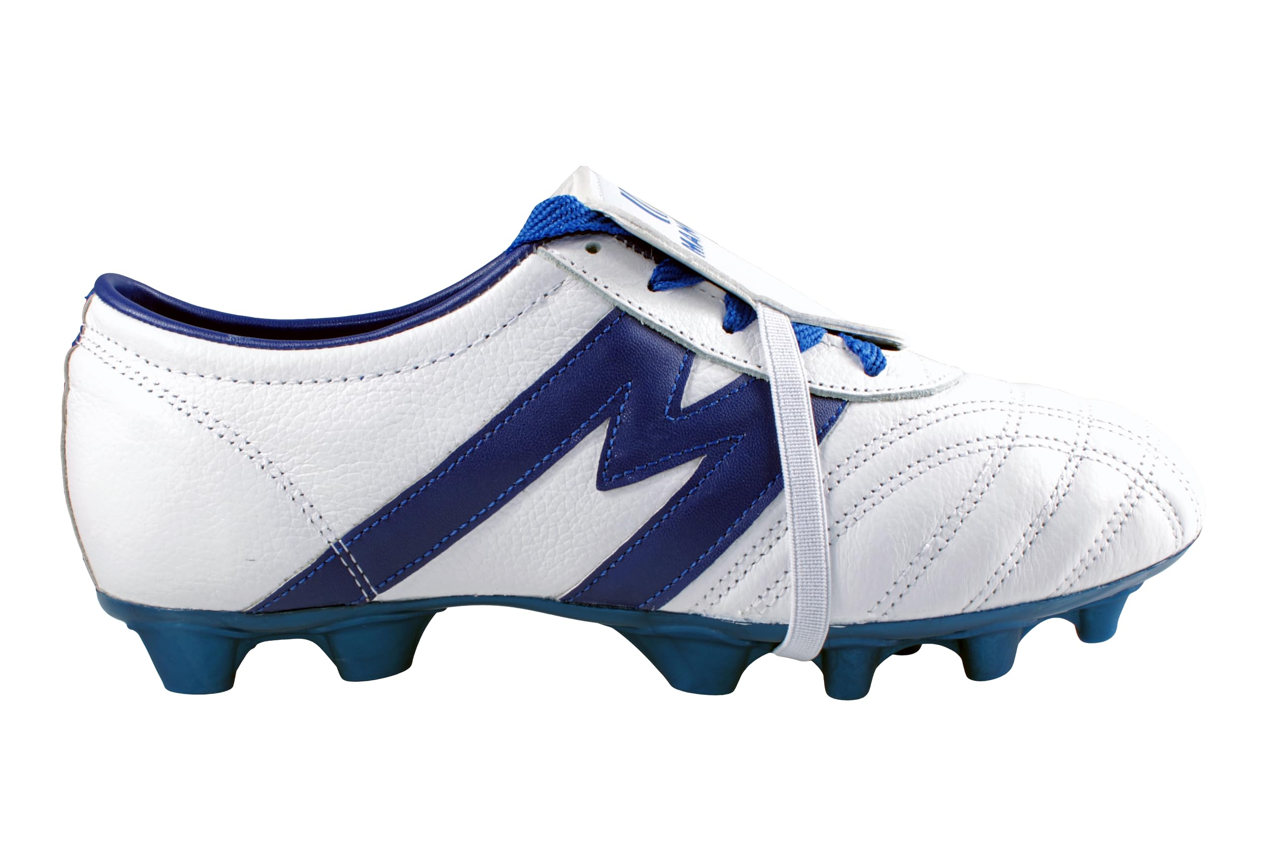 Manriquez Soccer Leather Cleats Original Authentic (11) White/Royal Blue