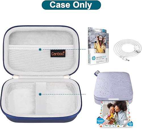 Miniatura 2 de Canboc Funda de transporte para impresora fotográfica HP Sprocket 2x3, impresora fotográfica móvil inalámbrica Kodak Step, impresora fotográfica