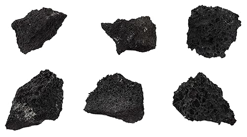 EISCO 6PK Escoria cruda, espécimen de roca ígnea, aprox. 1 pulgada, geólogo seleccionado y procesado a mano, ideal para aulas de ciencias