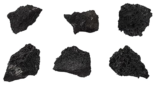 6PK Raw Scoria, Igneous Rock Specimen - Approx. 1