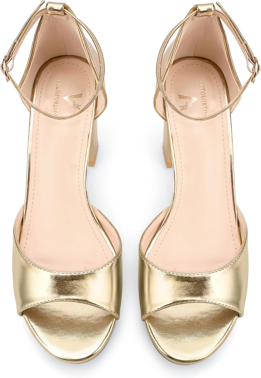 High Heels Chunky Platform Heels for Women Ankle Strap Comfy Open Toe Block Heeled Sandals Party Prom Wedding Dress Pumps