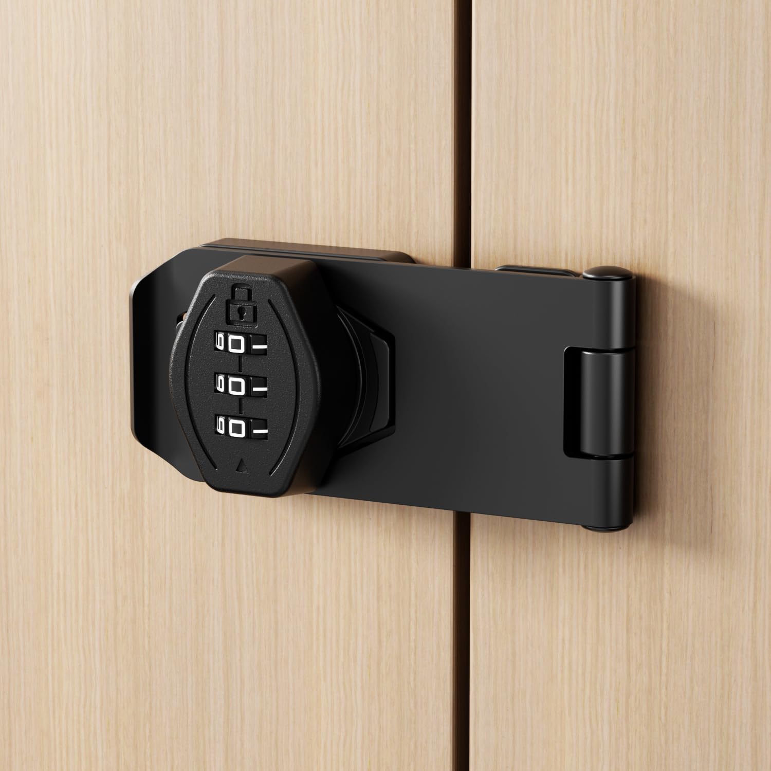 WOODONICK Keyless Cabinet Lock 3-Digit Password Combination Code Hasp Latch Lock Twist Knob Wooden Drawer Cupboard Locker Gun-Safe Closet Box (Black, 3 Inch)-image-44