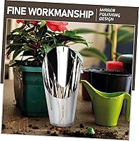 Vista 7 de Pala de cubo de acero inoxidable, cuchara de suelo para bonsái, cucharas de plástico para fertilizantes de jardín, cuchara de alimentación, cucharas