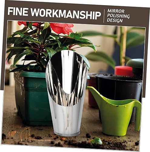 Miniatura 7 de Pala de cubo de acero inoxidable, cuchara de suelo para bonsái, cucharas de plástico para fertilizantes de jardín, cuchara de alimentación, cucharas