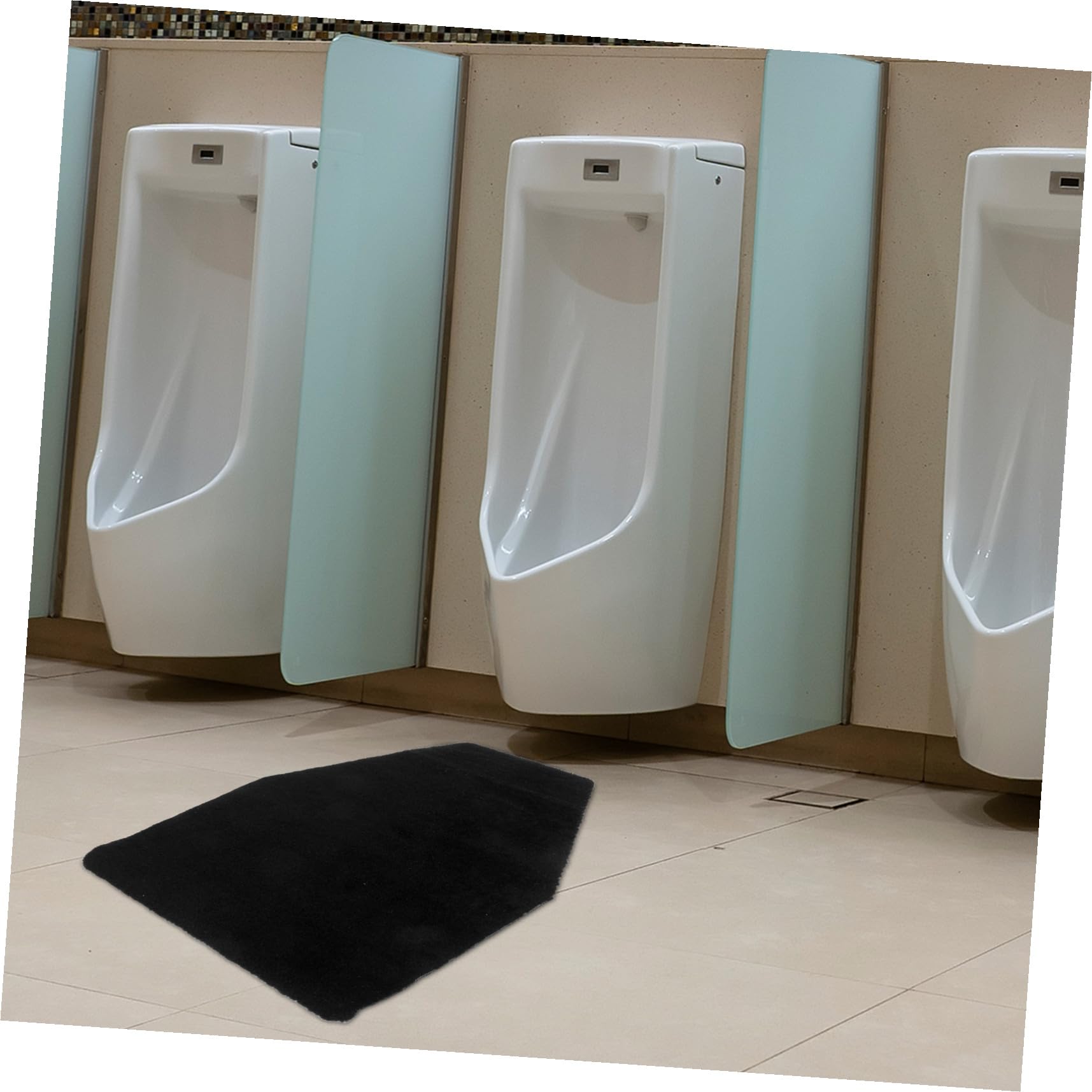 Tappetino antiscivolo per orinatoio da uomo, super assorbente, con retro in TPR impermeabile, ideale per bagni commerciali, bar e ristoranti, facile da pulire