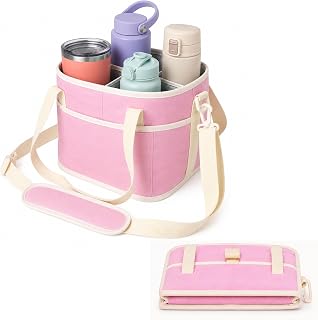 Drink Carrier Tote Bag,Family Size Drink Bag with 4 Compartments, for Car, Delivery, Family Outings