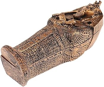 置物　古代エジプトミニチュア Amazon.co.jp: 古代エジプト エジプトの棺 ミイラの置物 樹脂