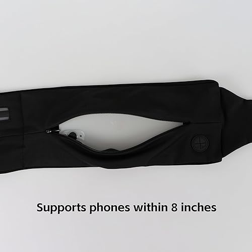 Miniatura 7 de Riñonera para correr para mujeres y hombres, riñonera para corredores, senderismo, escalada, bolsa ajustable para correr (3 bolsillos), cinturón
