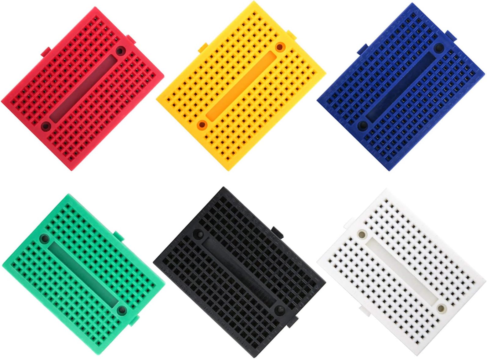 ELEGOO 6PCS 170 tie-Points Mini Breadboard kit for Arduino Proto Shield Distribution Connecting Blocks