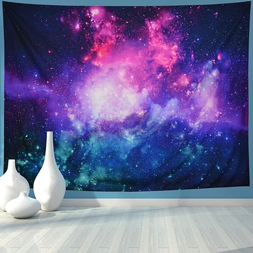 Miniatura 2 de Tapiz de galaxia, tapiz de noche estrellada morada, tapiz de espacio cósmico 3D, tapiz psicodélico, tapiz de estrellas místicas, tapiz hippie