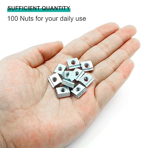 Miniatura 18 de 100 tuercas deslizantes en T serie 20 M3, tuercas deslizantes en T de cabeza de martillo para ranura en T para perfil de extrusión de aluminio serie
