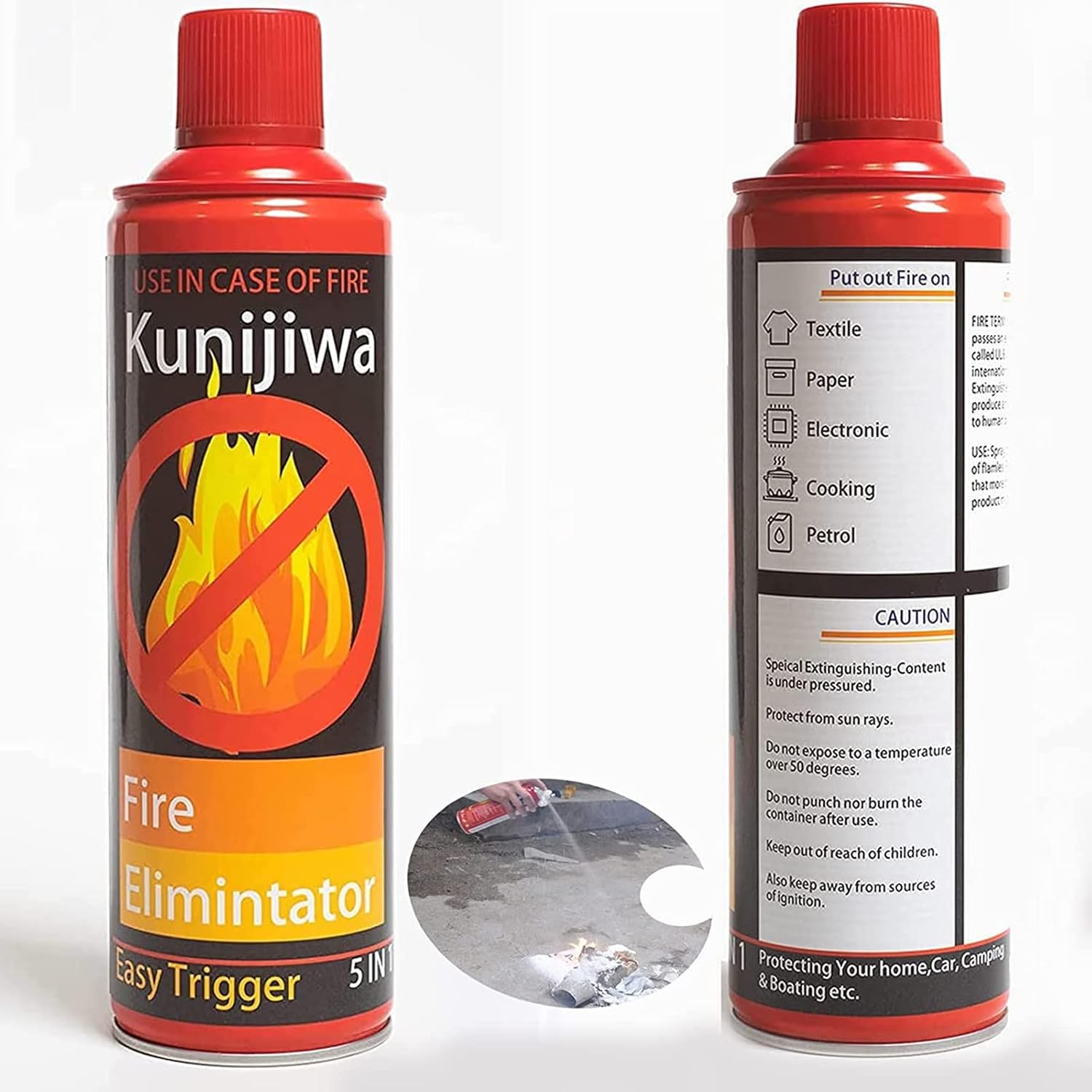 Fire Extinguisher, Car Fire Extinguisher, Kitchen Fire Spray,Stay Safe 5in1 Fire Extinguisher
