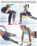 Resistance Bands for Working Out- 5 Levels with Exercise Bands, Multi-Colored Stretch Bands for Women Men, Legs, Glutes, Thighs, Yoga, Indoor & Outdoor Fitness