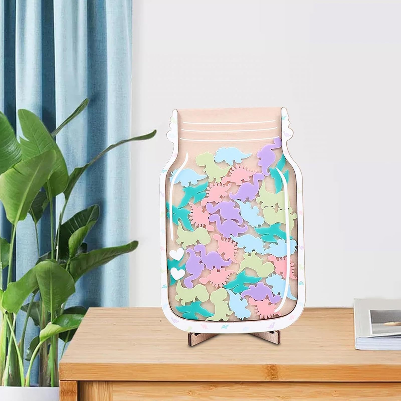 Belohnungsglas Mit Sternen – Aus Holz & Acryl, 13,7x21 Cm, Für Positives Verhalten & Motivation