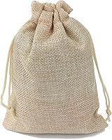Vista 2 de Bolsas de yute con cordón de ajuste de algodón para regalos, 50